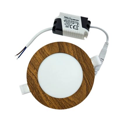 Spot encastrable CIRCLE LED/6W/230V 4200K d. 11,8 cm marron