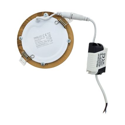 Spot encastrable CIRCLE LED/6W/230V 4200K d. 11,8 cm marron