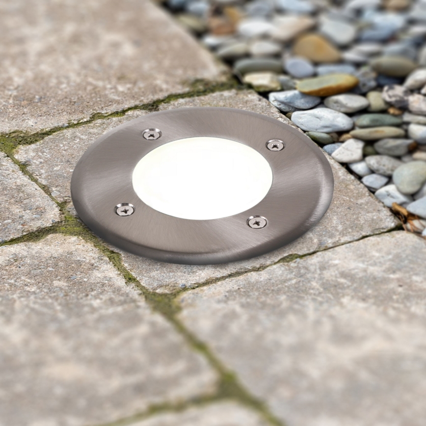 Spot encastrable dans le sol MIVO LED/3W/230V d. 12 cm IP67 chrome mat