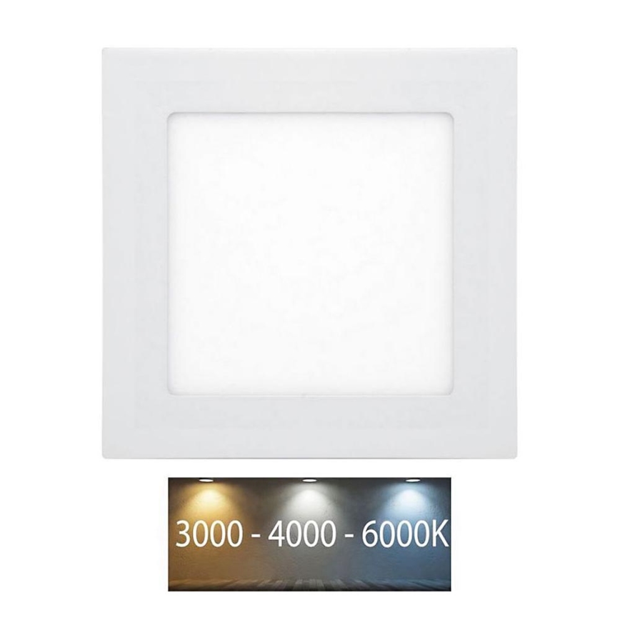 Spot encastrable de salle de bain RAFA LED/6W/230V 3000/4000/6000K 12x12 cm IP44 blanc