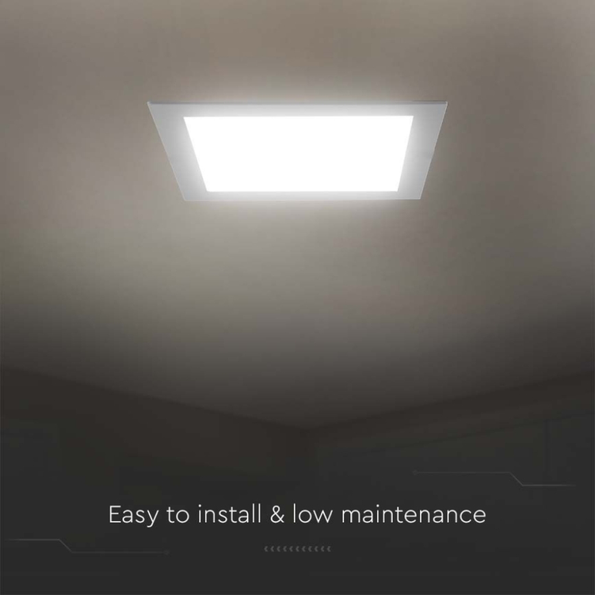 Spot encastrable LED/24W/230V 29,5x29,5 cm 3000K blanc