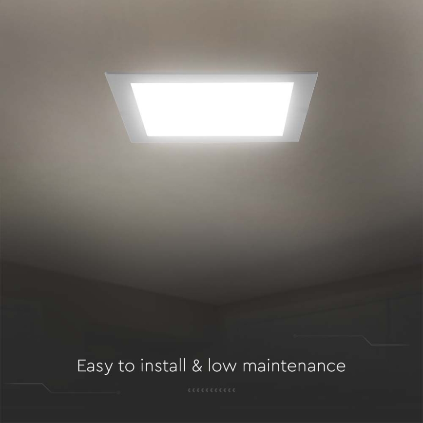 Spot encastrable LED/24W/230V 29,5x29,5 cm 6500K blanc