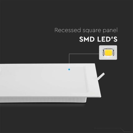 Spot encastrable LED/24W/230V 29,5x29,5 cm 6500K blanc
