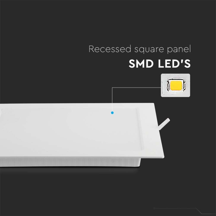 Spot encastrable LED/24W/230V 29,5x29,5 cm 6500K blanc