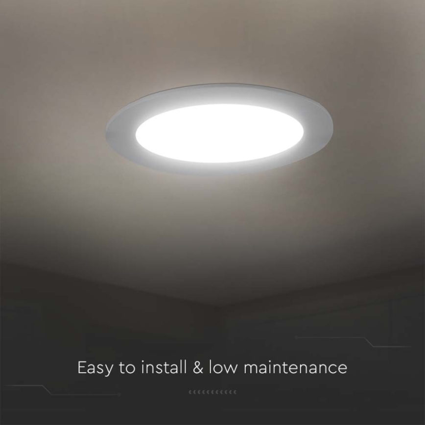 Spot encastrable LED/24W/230V d. 29,6 cm 4000K blanc