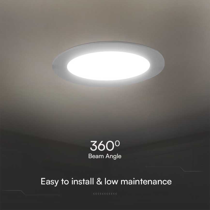 Spot encastrable SAMSUNG CHIP LED/24W/230V 3000K d. 29,4 cm blanc