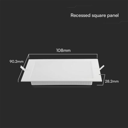 Spot encastrable SAMSUNG CHIP LED/3W/230V 3000K 9x9 cm blanc