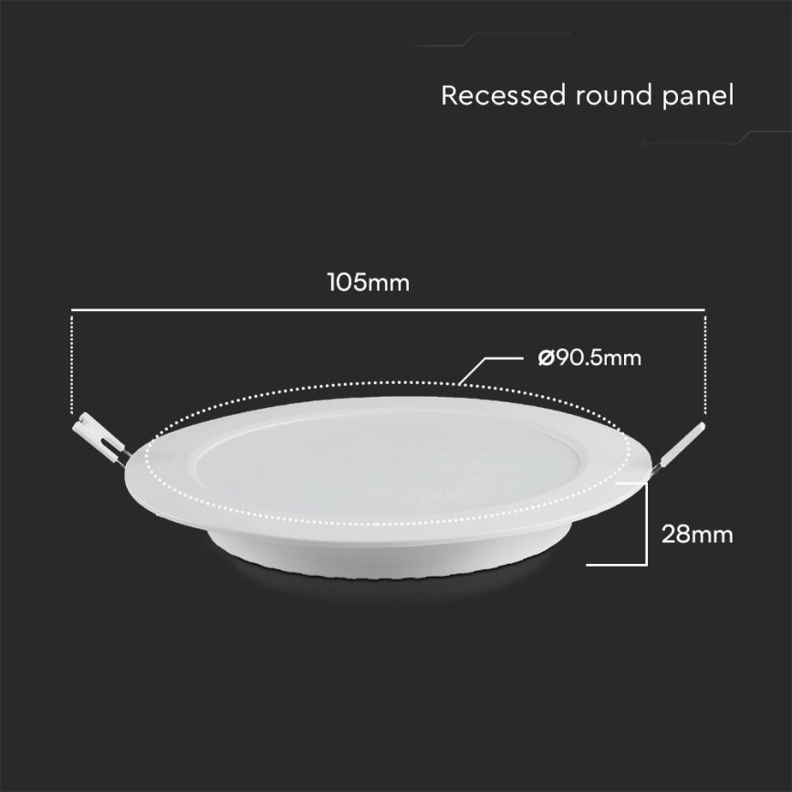 Spot encastrable SAMSUNG CHIP LED/3W/230V 6500K d. 9,5 cm blanc
