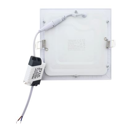 Spot encastrable SQUARE LED/12W/230V 4200K 16,8x16,8 cm blanc