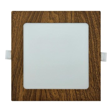 Spot encastrable SQUARE LED/12W/230V 4200K 16,8x16,8 cm marron