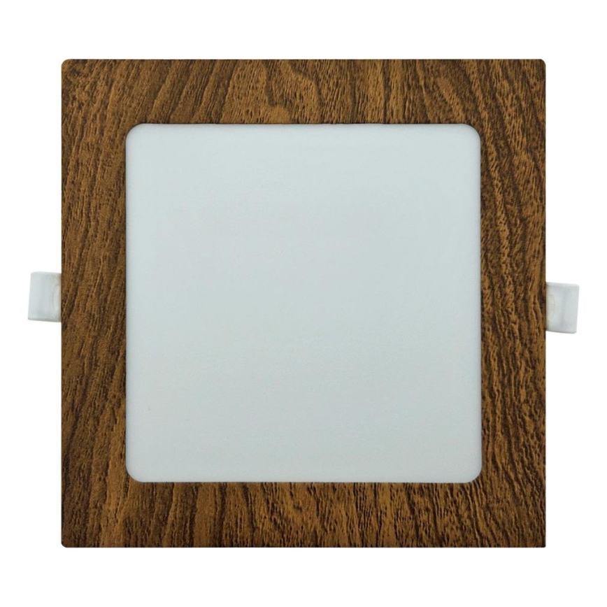 Spot encastrable SQUARE LED/12W/230V 4200K 16,8x16,8 cm marron