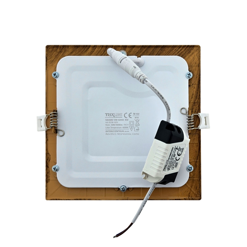 Spot encastrable SQUARE LED/12W/230V 4200K 16,8x16,8 cm marron