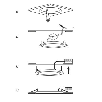 Spot encastrable SQUARE LED/15W/230V 4200K 18,8x18,8 cm blanc