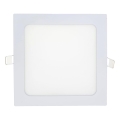 Spot encastrable SQUARE LED/15W/230V 6500K 18,8x18,8 cm blanc