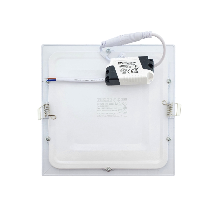 Spot encastrable SQUARE LED/15W/230V 6500K 18,8x18,8 cm blanc