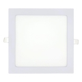 Spot encastrable SQUARE LED/18W/230V 2700K 22x22 cm blanc