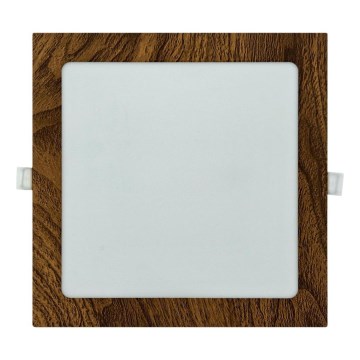 Spot encastrable SQUARE LED/18W/230V 4200K 22x22 cm marron