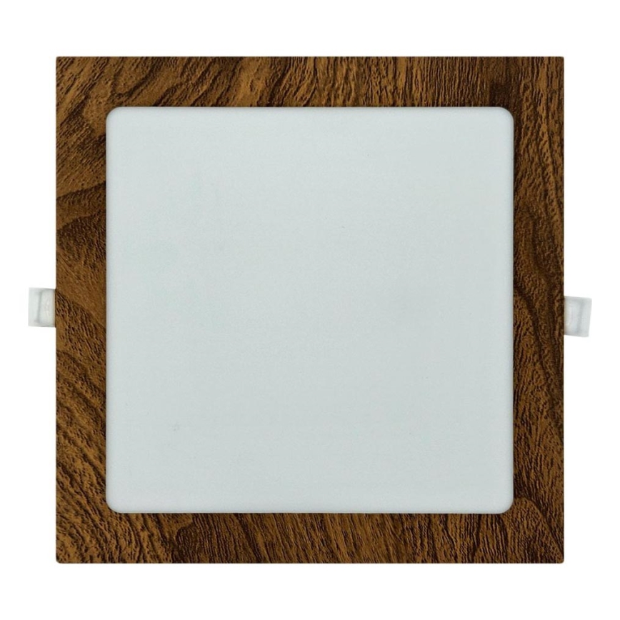 Spot encastrable SQUARE LED/18W/230V 4200K 22x22 cm marron