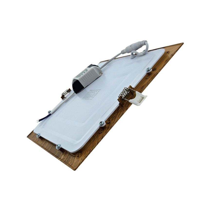 Spot encastrable SQUARE LED/18W/230V 4200K 22x22 cm marron