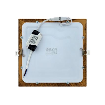 Spot encastrable SQUARE LED/18W/230V 4200K 22x22 cm marron