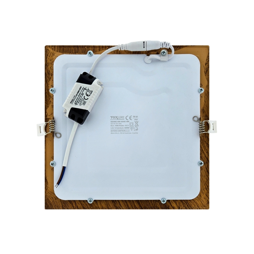 Spot encastrable SQUARE LED/18W/230V 4200K 22x22 cm marron