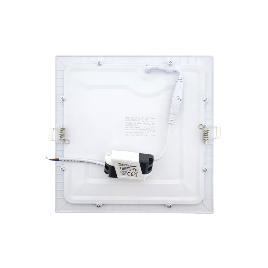 Spot encastrable SQUARE LED/18W/230V 6500K 22x22 cm blanc