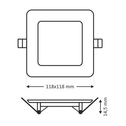 Spot encastrable SQUARE LED/6W/230V 6500K 11,8x11,8 cm blanc