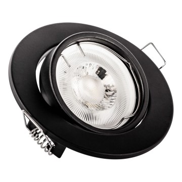 Spot encastré 1xGU10/MR16/10W/230V diam. 9 cm noir