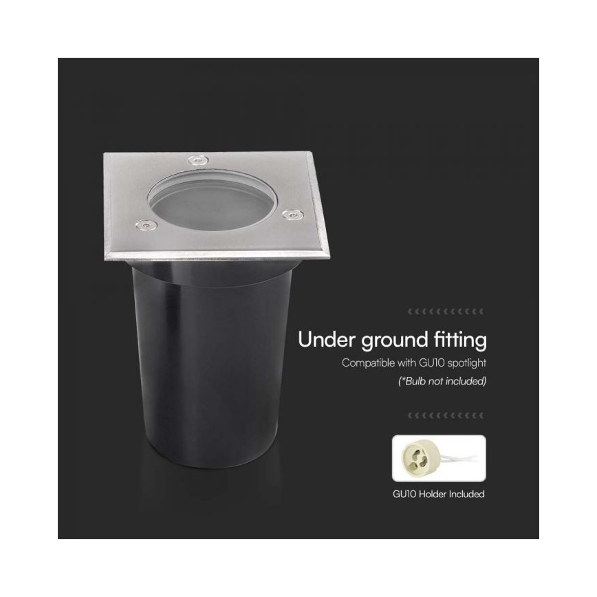Spot extérieur encastrable 1xGU10/35W/230V IP67
