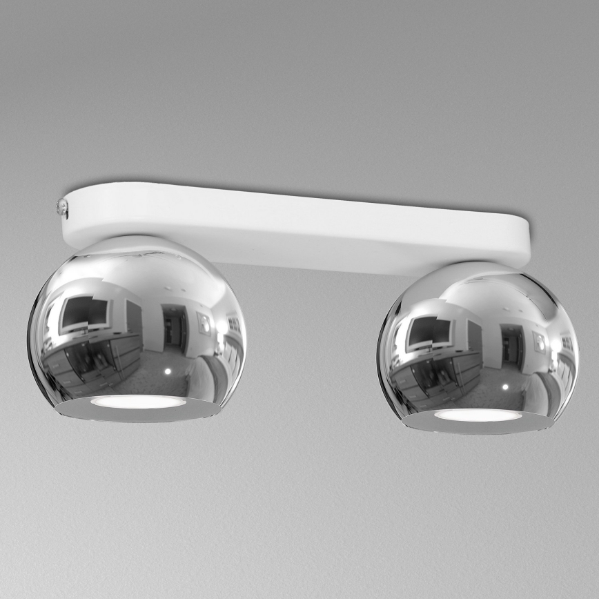 Spot GALAXY 2xGU10/8W/230V blanc/chrome brillant