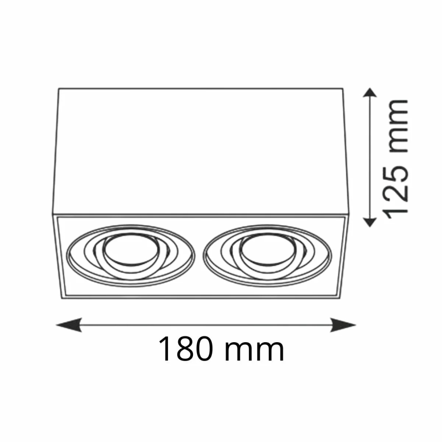 Spot HADAR Q2 2xGU10/10W/230V blanc
