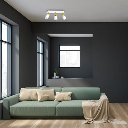 Spot JOKER 3xGU10/25W/230V blanc/doré