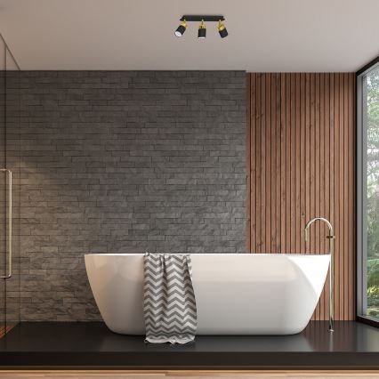 Spot JOKER 3xGU10/25W/230V noir/doré