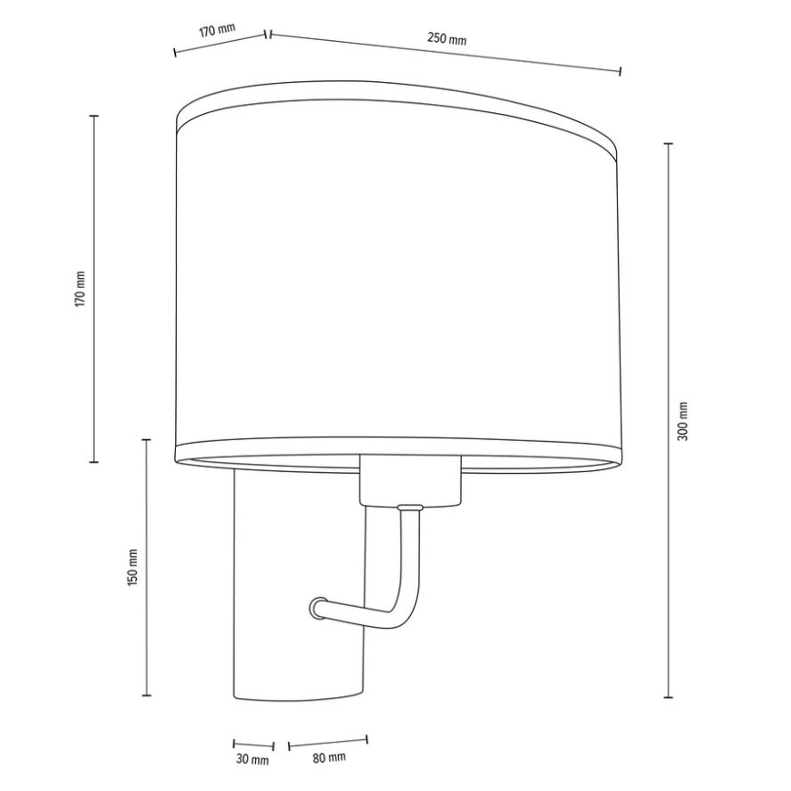 Applique MERCEDES 1xE27/25W/230V marrone/quercia – FSC certificato