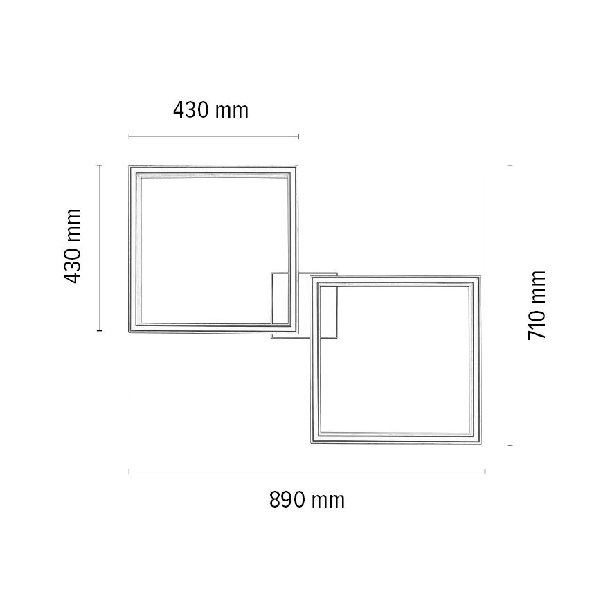 Plafoniera LED dimmerabile RAMME 2xLED/24W/230V quercia – FSC certificato