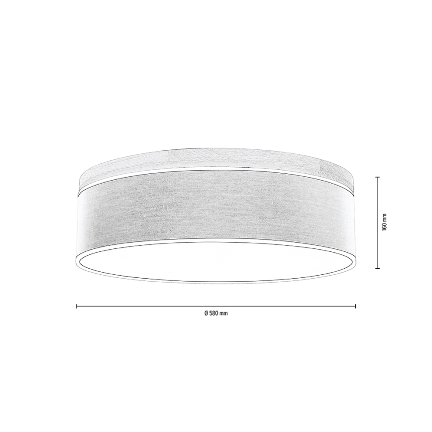 Plafoniera BOHO 4xE27/25W/230V diametro 58 cm quercia – FSC certificato