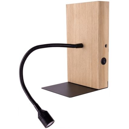 Applique LECTOR LED/2,5W/230V USB quercia – FSC certificato