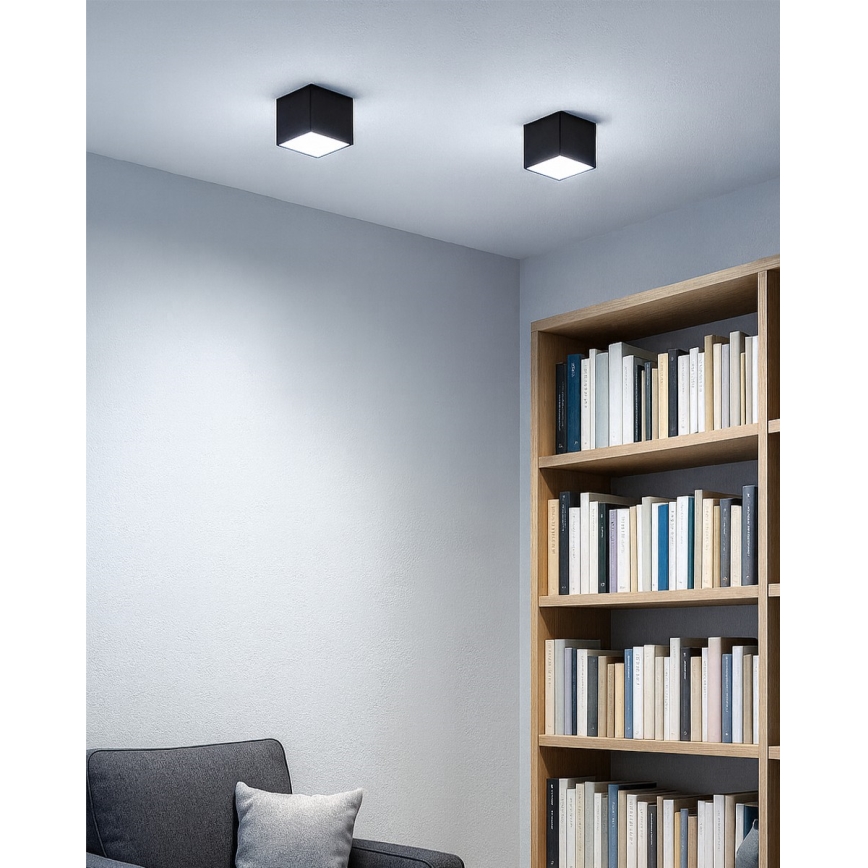 Spot LED/5W/230V 3000/4000/6400K 7,5x7,5 cm noir