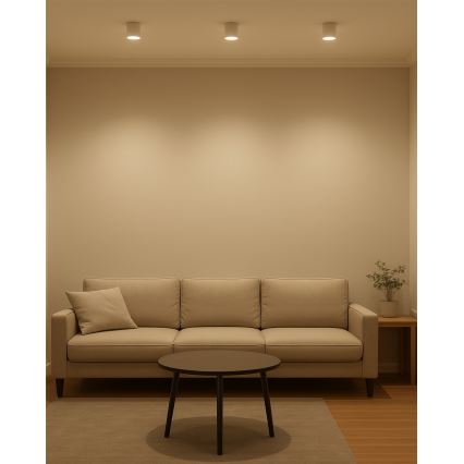 Spot LED/5W/230V 3000/4000/6400K Ø 7,5 cm blanc