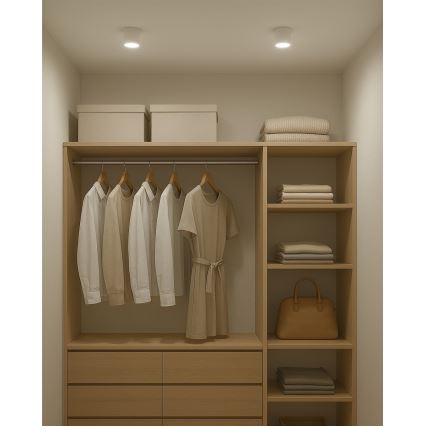 Spot LED/5W/230V 3000/4000/6400K Ø 7,5 cm blanc