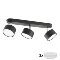 Spot LED CLARK 3xGX53/10W/230V noir