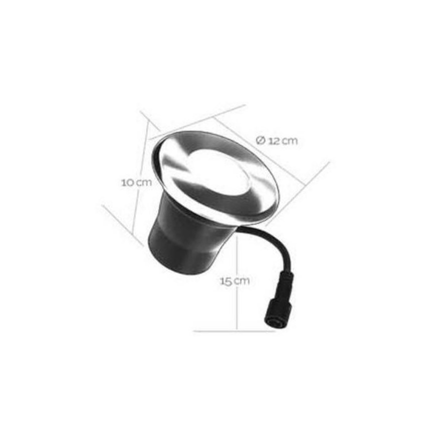 Spot LED encastrable extérieur EASY CONNECT 1xGU10/4W/230V 3000K IP65 arrondi