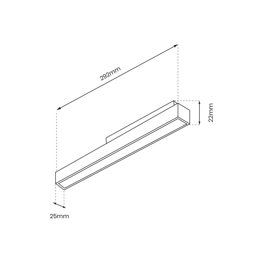 Spot LED pour rail MAGNETIC TRACK LED/12W/48V