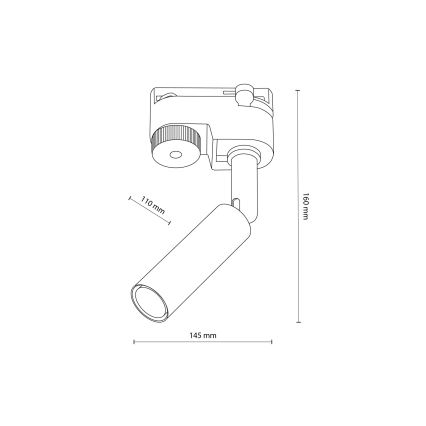 Spot LED pour système de rail monophasé LAGOS 1xG9/3W/230V blanc
