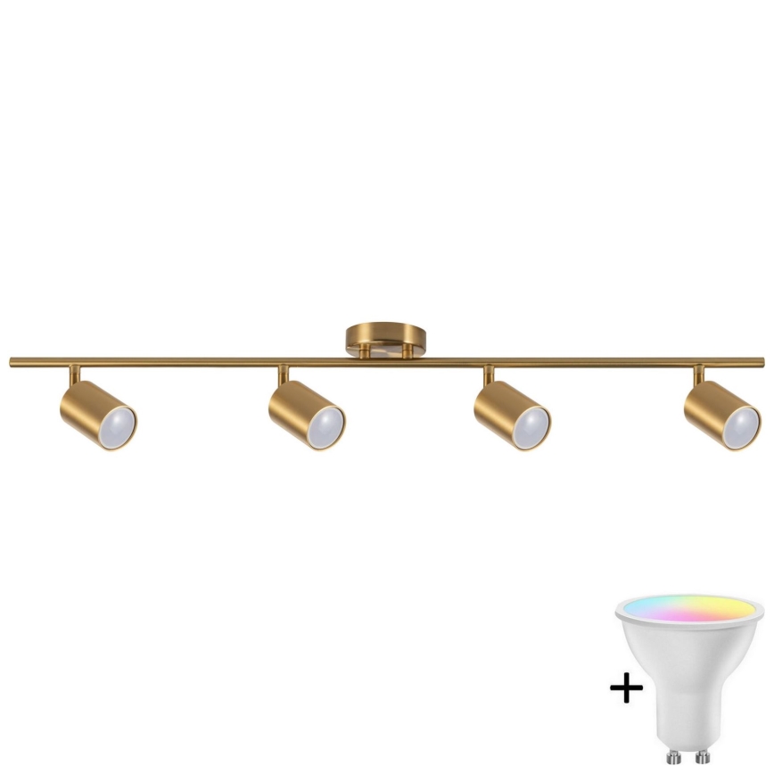 Spot LED RGBW dimmable encastrable GOLDI 4xGU10/6,5W/230V 2700-6500K Wi-Fi doré