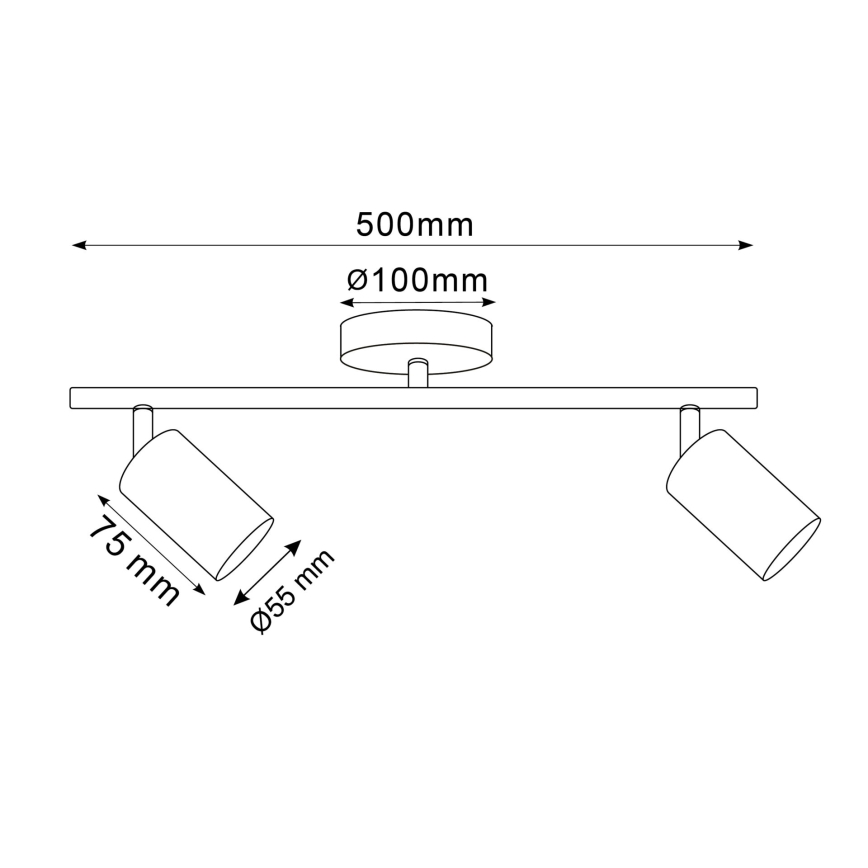 Spot LED RGBW dimmable GOLDIE 2xGU10/4,8W/230V 3000K doré + télécommande