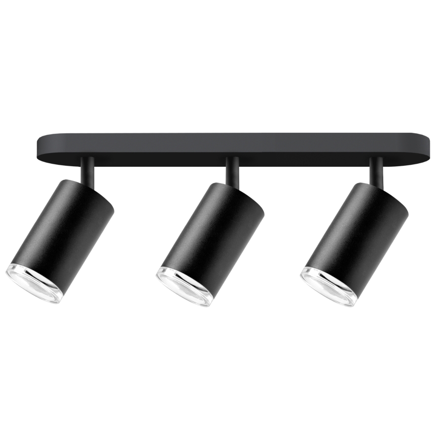 Spot LED RGBW dimmable pour salle de bains TURYN 3xGU10/4,8W/230V 3000K IP44 noir + télécommande