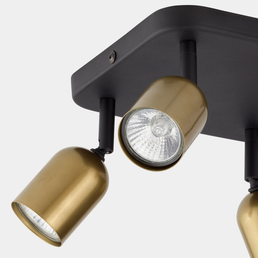 Spot LED TOP 4xGU10/10W/230V doré/noir