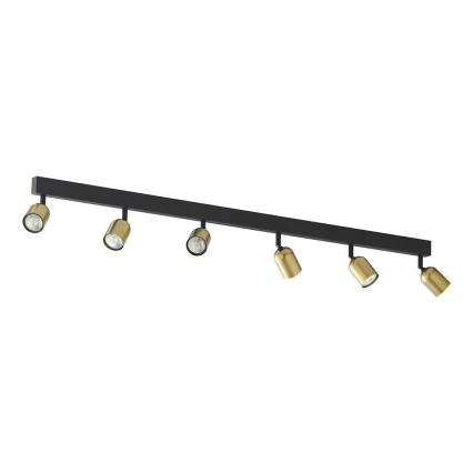 Spot LED TOP 6x GU10/10W/230V doré/noir