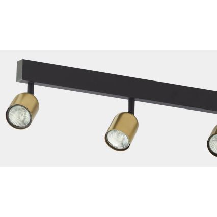 Spot LED TOP 6x GU10/10W/230V doré/noir